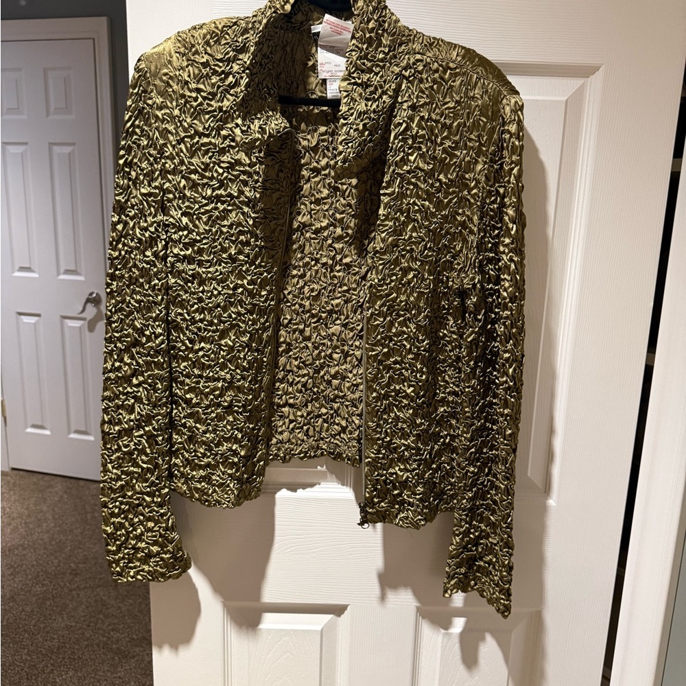 Joseph Ribkoff Textured Green Blazer